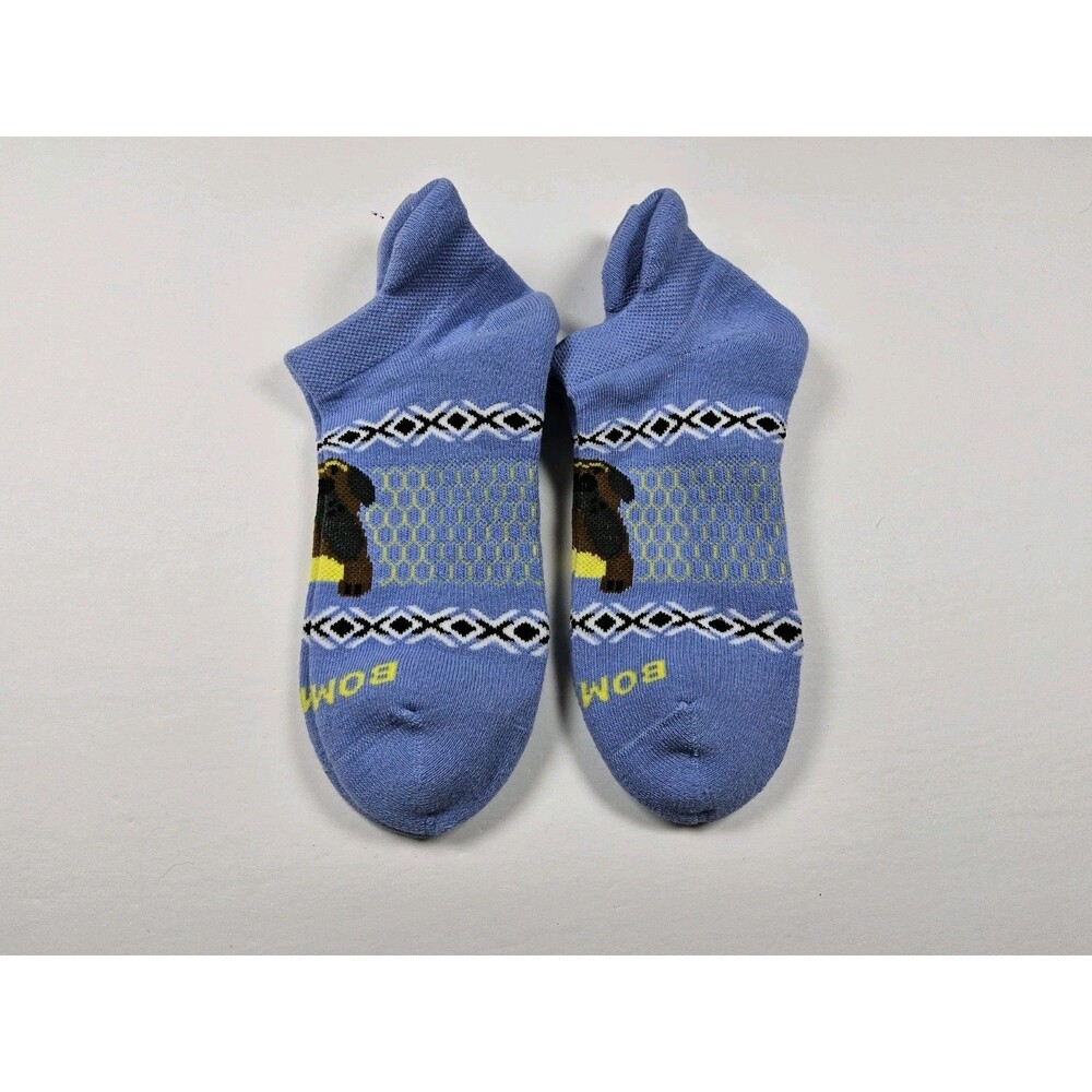Bombas Bulldog Pattern Athletic Ankle Socks Lot Of 2 Pairs Size M